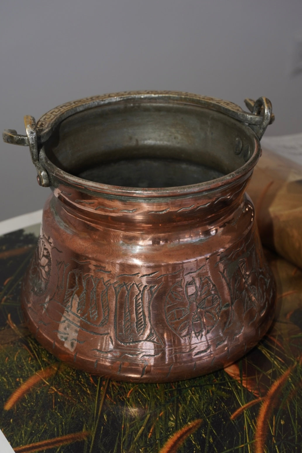 VOYAGE VINTAGE COPPER CAULDRON