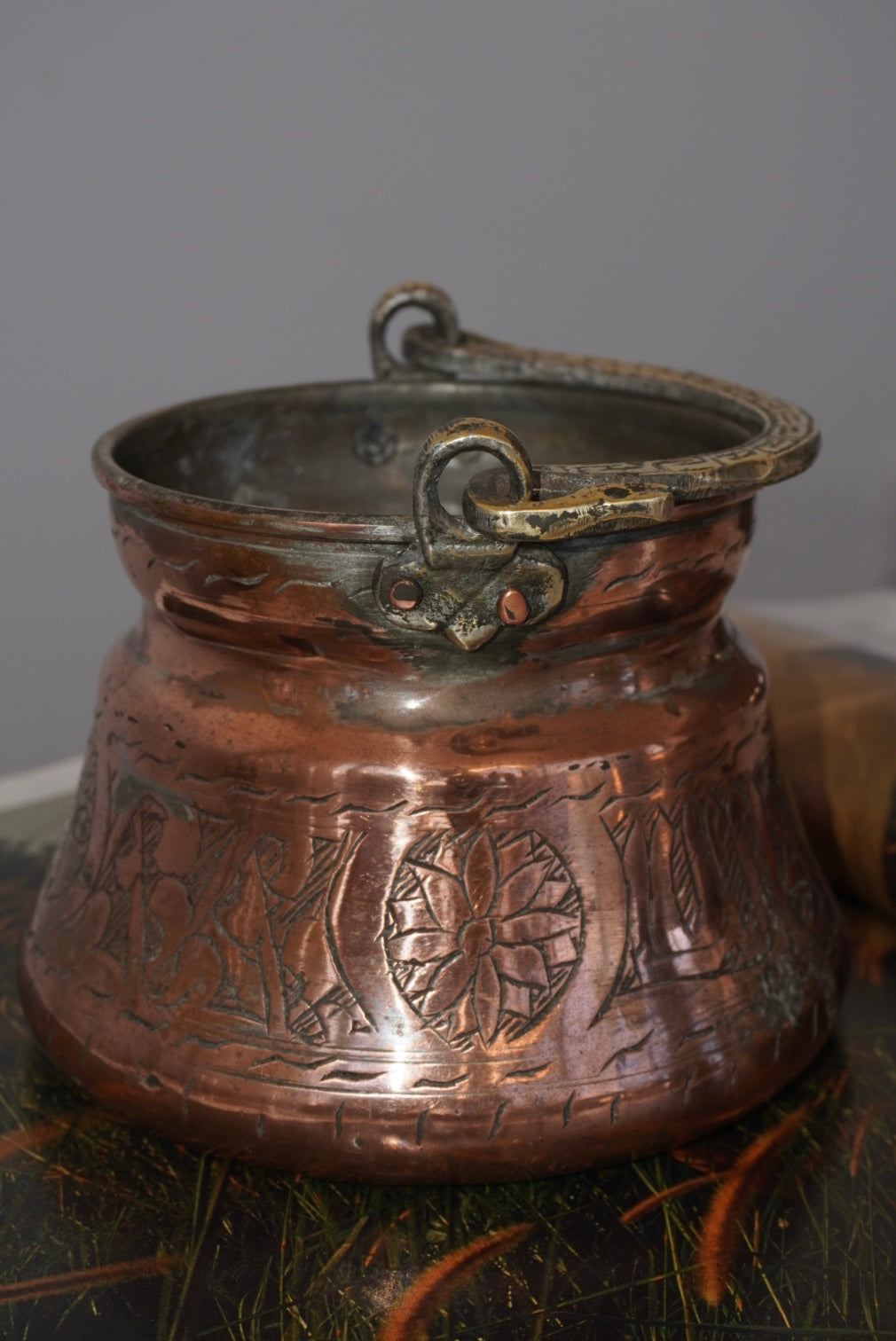 VOYAGE VINTAGE COPPER CAULDRON