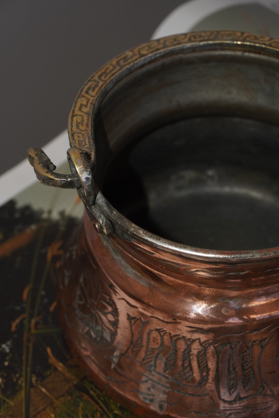 VOYAGE VINTAGE COPPER CAULDRON